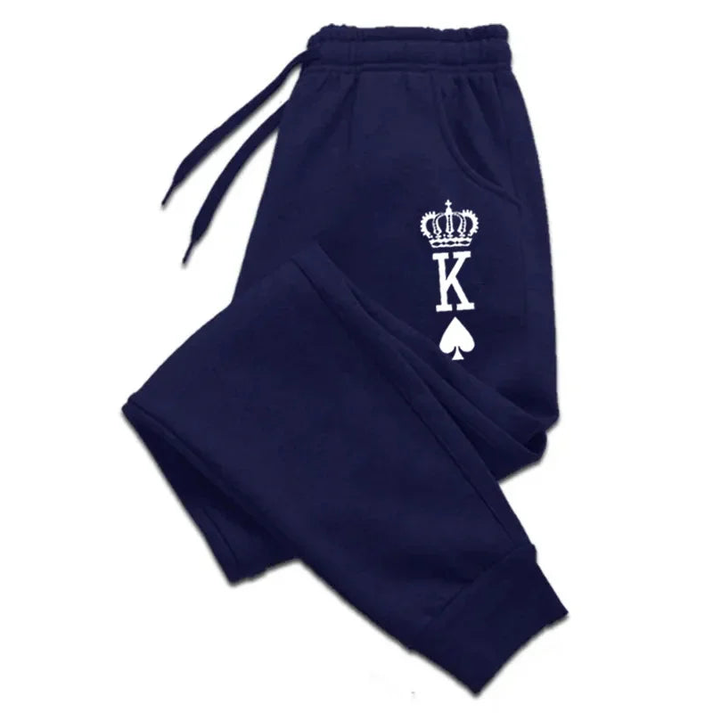 King Printing Mens Sweatpants Fashion Casual Pants Outdoors Sports Jogging Man Trousers Daily Running Pants Fitness Sportswear