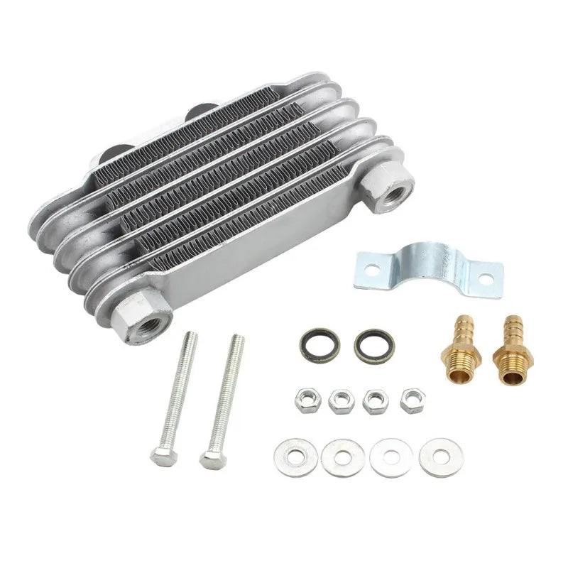 For 100Cc-250Cc Motorcycle Engine Oil Cooler Kit- High Quality 5 Row Off-Road Dirt Bike ATV Accessories