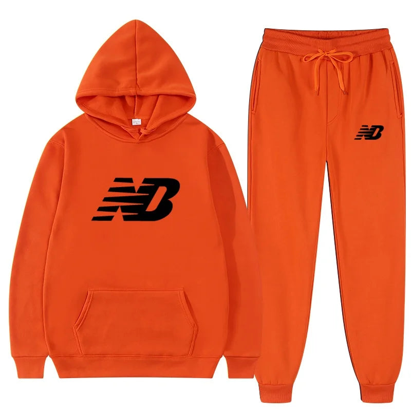 Men's 2026 Spring Hoodie Set, Fashionable Pants, Casual Jogging Wear, Sportswear, Two Piece Sweatshirt