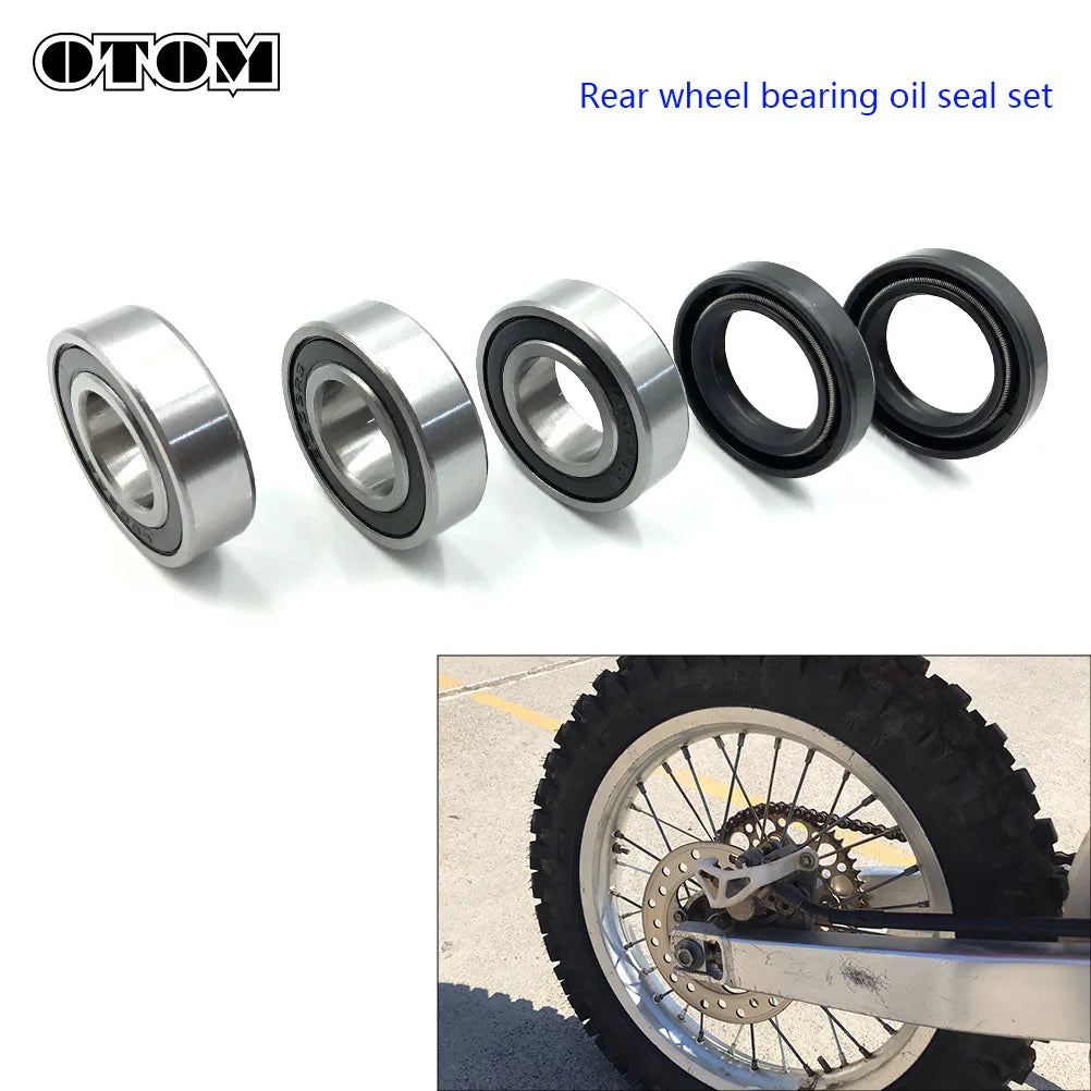 OTOM Motorcycle Front Rear Wheel Hub Oil Seal Bearing Set For HONDA CRF CRF150R CRF150RB CRF250RL Dirt Pit Bike Motocross Parts