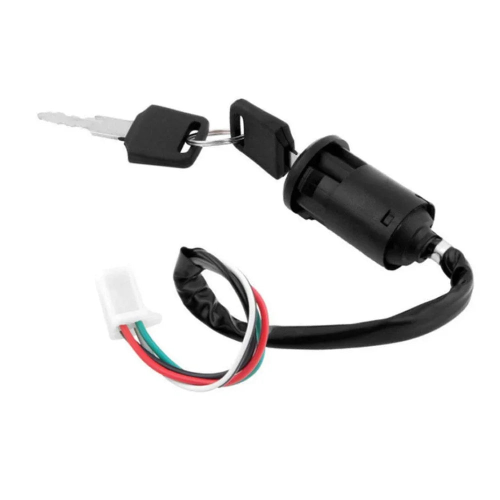 Universal 4-Wire Motorcycle Ignition Key Lock Switch 4 Wire Fit for 50cc/110cc/125cc/150cc/200cc/250cc Mini Quad ATV Dirt Bike