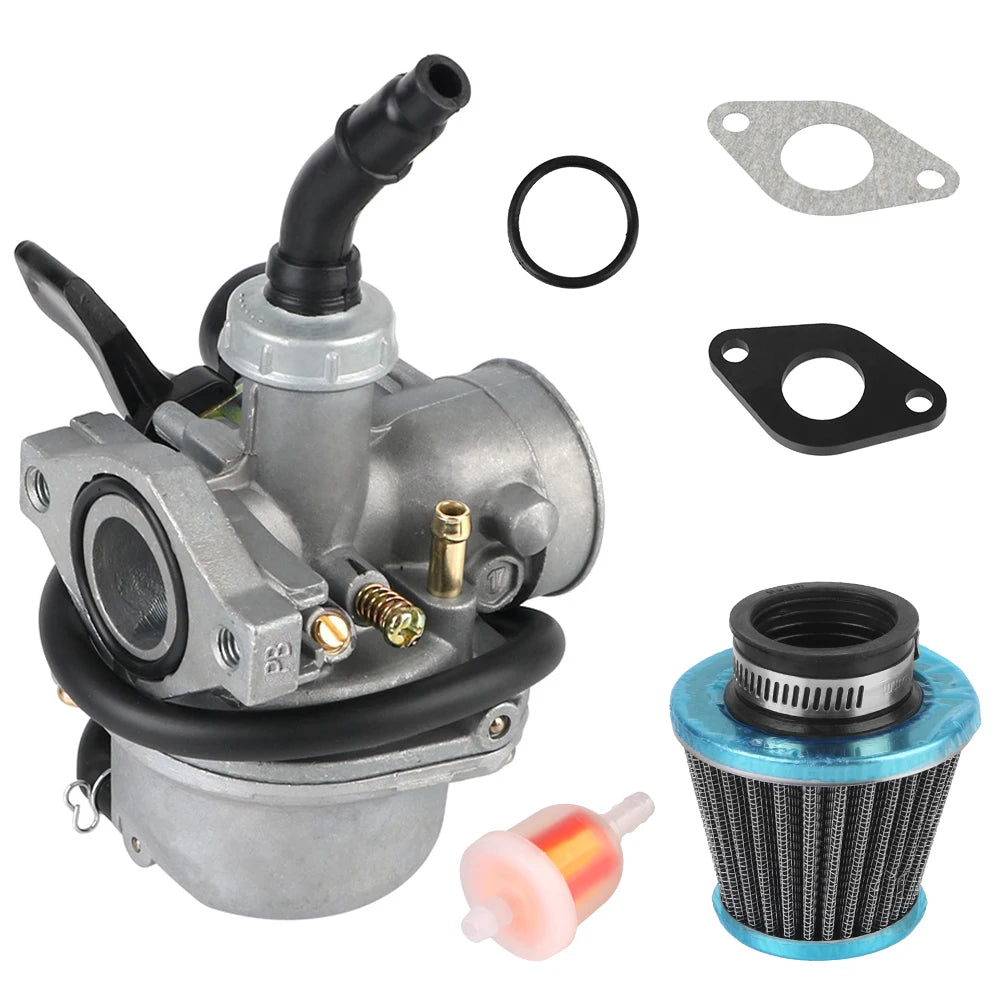 With 35mm Air Filter Fuel Filter For 50cc 70cc 80cc 90cc 110cc 125cc ATV Dirt Pit Bike 19mm Carb PZ19 Carburetor