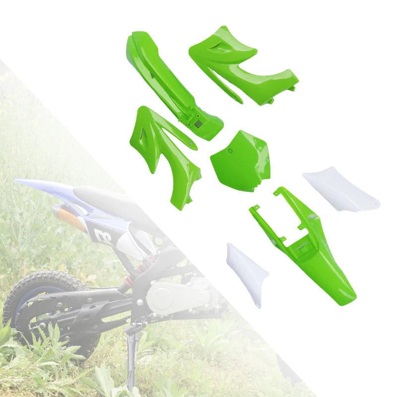 LINGQI RACING Motorcycle Plastic Cover Fairing Kits Mudguard Fenders For Small Apollo Mini Pit Dirt Bike Off Road Spare Parts