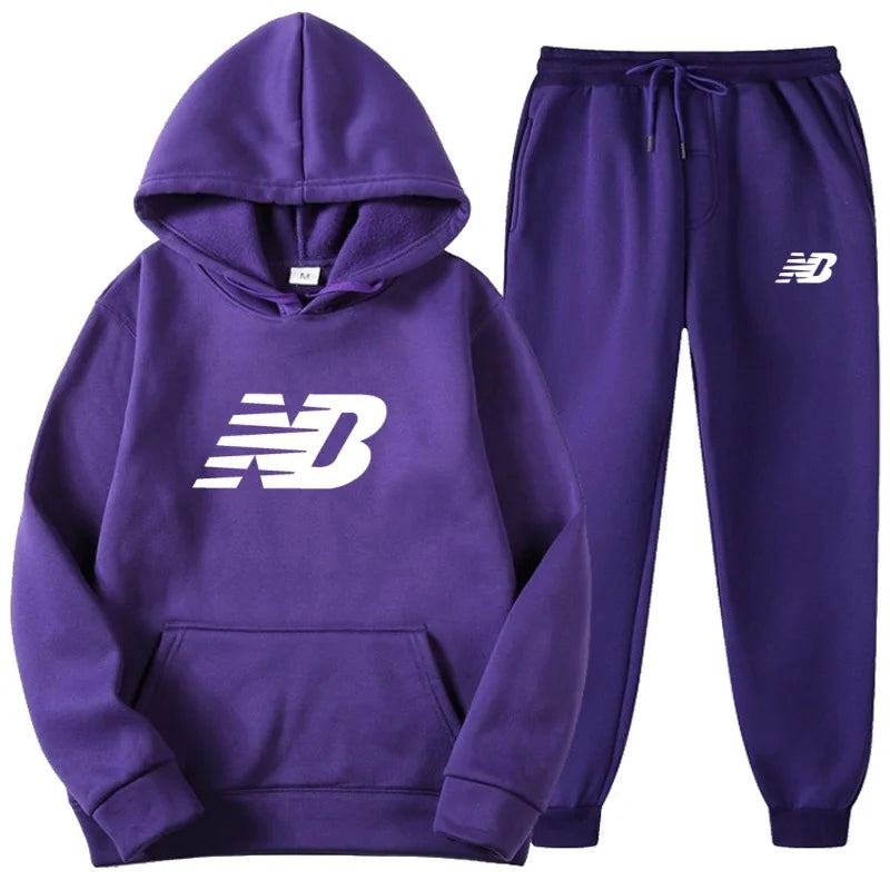 Men's 2026 Spring Hoodie Set, Fashionable Pants, Casual Jogging Wear, Sportswear, Two Piece Sweatshirt