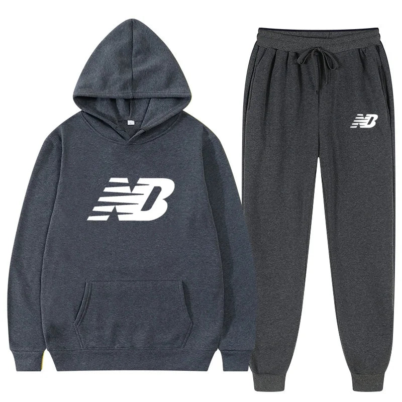 Men's 2026 Spring Hoodie Set, Fashionable Pants, Casual Jogging Wear, Sportswear, Two Piece Sweatshirt