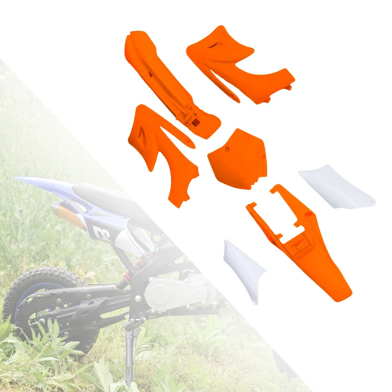 LINGQI RACING Motorcycle Plastic Cover Fairing Kits Mudguard Fenders For Small Apollo Mini Pit Dirt Bike Off Road Spare Parts