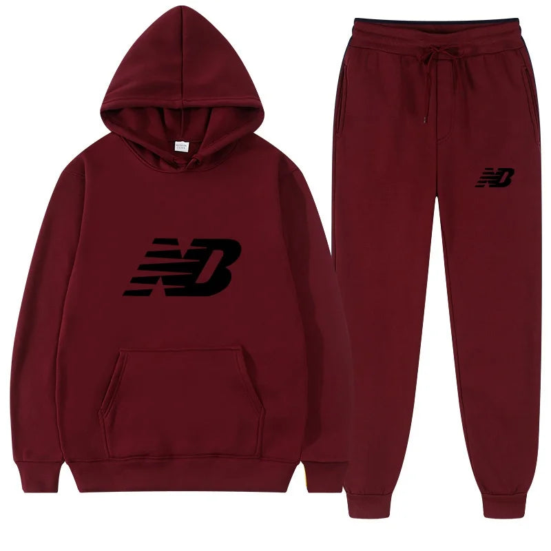 Men's 2026 Spring Hoodie Set, Fashionable Pants, Casual Jogging Wear, Sportswear, Two Piece Sweatshirt