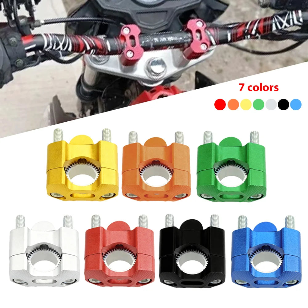 1 Pair 22mm 28mm Universal Off Road Motorbike Bar Clamps Handlebar Risers Adapter For 7/8" 1-1/8 Pit Dirt Bike Motorcycle Enduro