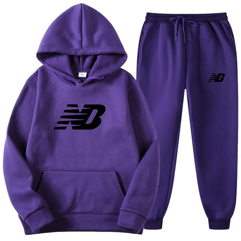 Men's 2026 Spring Hoodie Set, Fashionable Pants, Casual Jogging Wear, Sportswear, Two Piece Sweatshirt