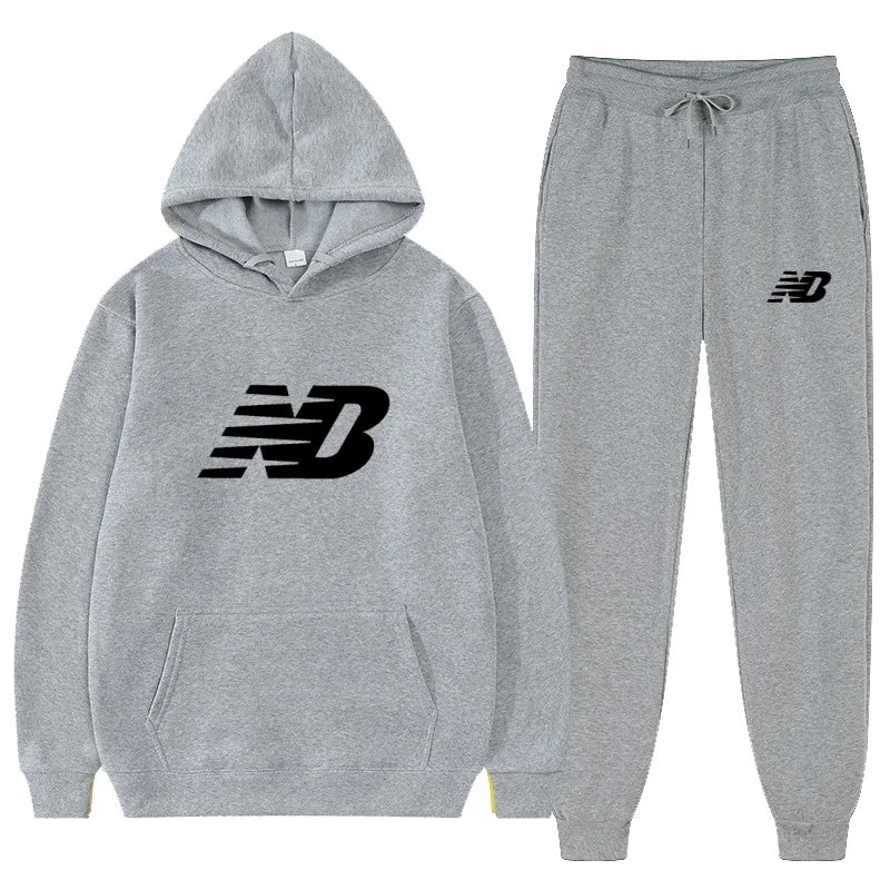 Men's 2026 Spring Hoodie Set, Fashionable Pants, Casual Jogging Wear, Sportswear, Two Piece Sweatshirt