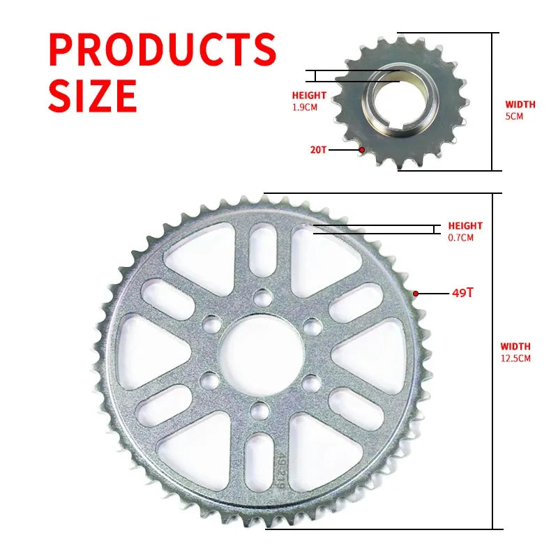 For Surron Light Bee X First-level Transmission Chain Gear Set Dirtbike Off-road for SURRON Motorcycles Chain Parts Segway X260