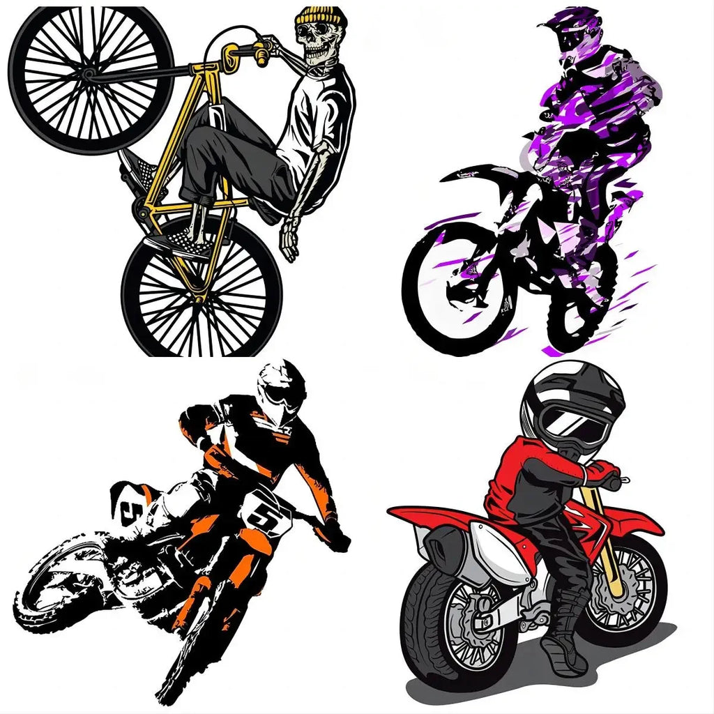 Motocross Vinyl Wall Decal Motorcycle Autobike Wall Art Home Decals Living Room Decoration Dirt Bike Sport
