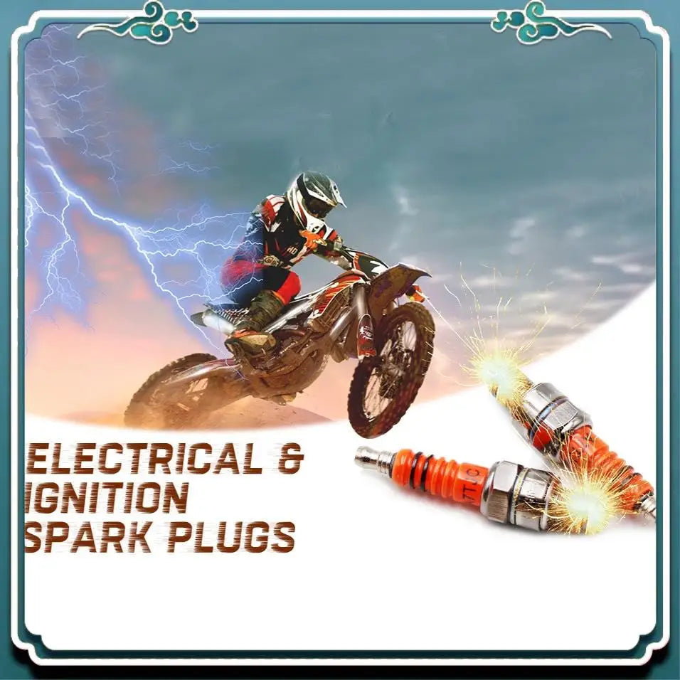 Premium Motorcycle Spark Plug A7TJC Modification GY6 50Cc 70Cc 90Cc 110Cc 125Cc ATV Dirtbike 50 125 150Cc 3 Electrode Spark Plug