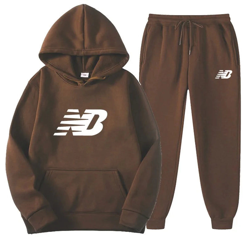 Men's 2026 Spring Hoodie Set, Fashionable Pants, Casual Jogging Wear, Sportswear, Two Piece Sweatshirt