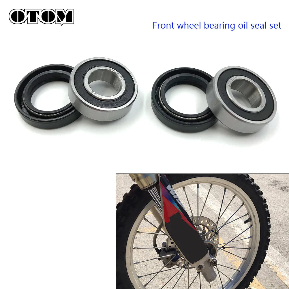 OTOM Motorcycle Front Rear Wheel Hub Oil Seal Bearing Set For HONDA CRF CRF150R CRF150RB CRF250RL Dirt Pit Bike Motocross Parts