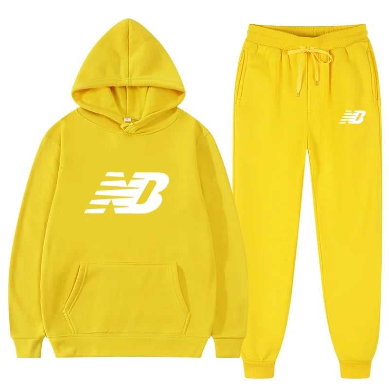 Men's 2026 Spring Hoodie Set, Fashionable Pants, Casual Jogging Wear, Sportswear, Two Piece Sweatshirt