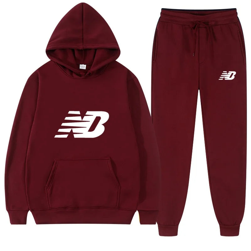 Men's 2026 Spring Hoodie Set, Fashionable Pants, Casual Jogging Wear, Sportswear, Two Piece Sweatshirt