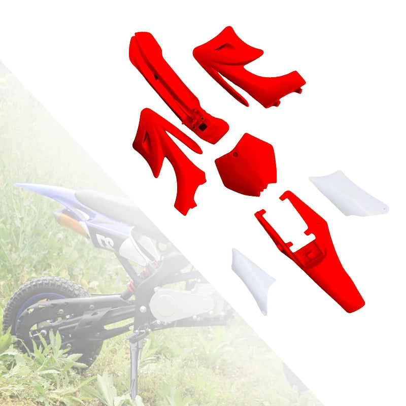 LINGQI RACING Motorcycle Plastic Cover Fairing Kits Mudguard Fenders For Small Apollo Mini Pit Dirt Bike Off Road Spare Parts