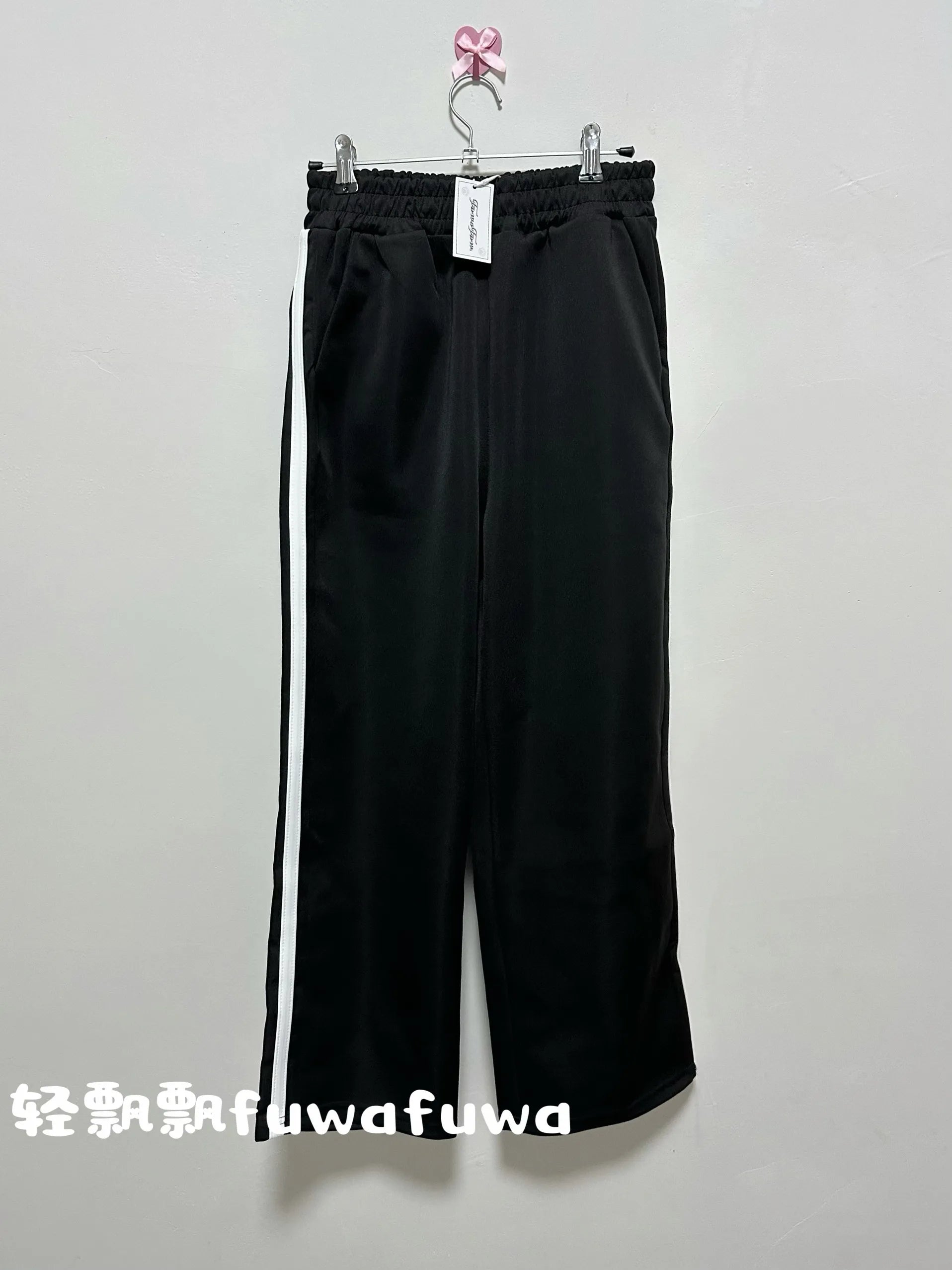 Japanese Students Daily Leisure Loose Sports Jacket Trousers Women's Subculture Y2k Black and White Sweet Spring Sweet Suit