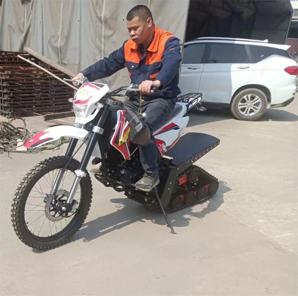 250cc Adult-Used Off-Road Motorcycles Big Size Brushless Snowmobile & Dirt Bike with Rubber Tracks for Snow & Dirt Riding