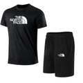 2025 New Men's Short Sleeve Sport Suit T-shirt Pants 2 Piece Set Fashionable Sportswear Casual Outdoor Running Clothing Training