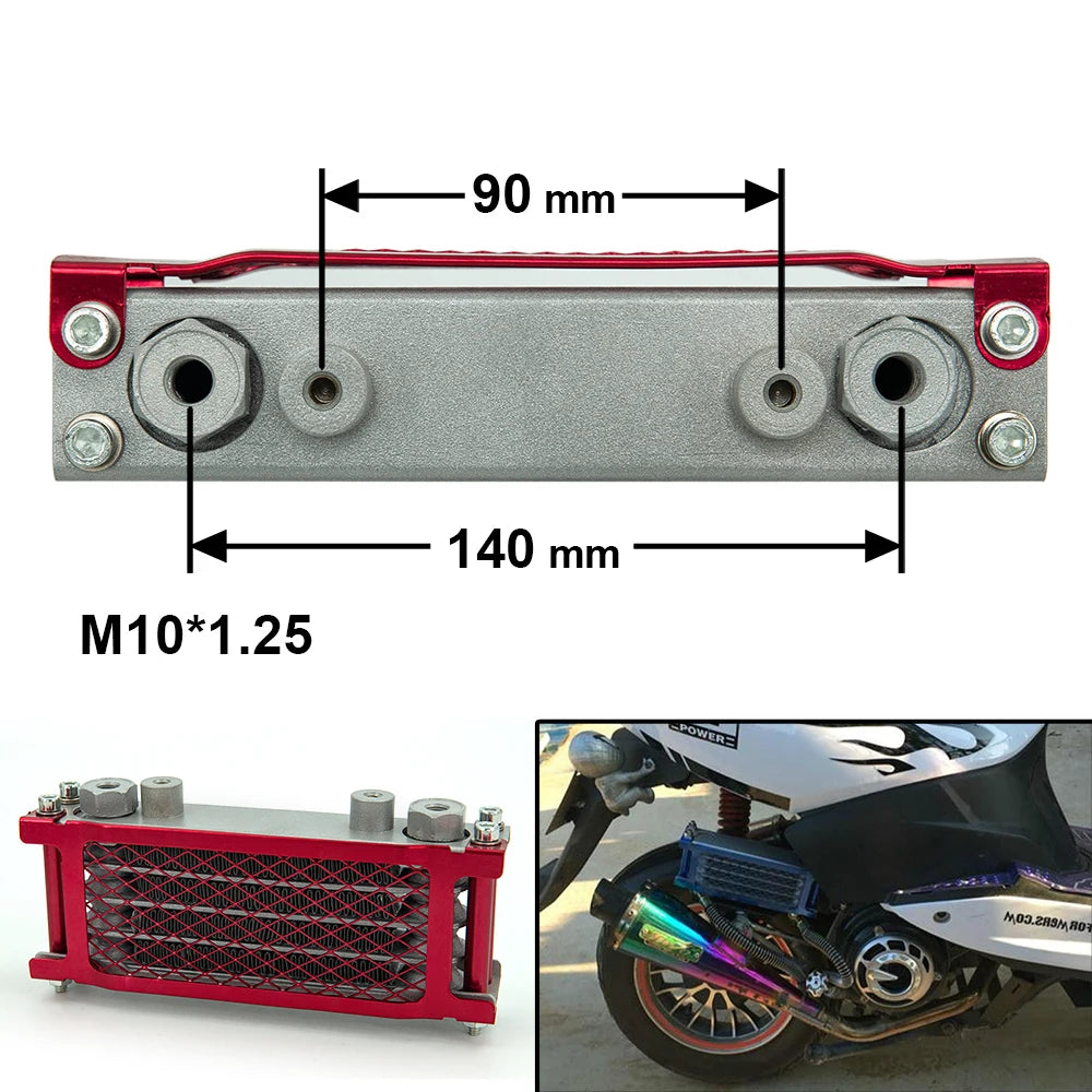 Horizontal Engine Dirt Pit 50cc 70cc 90cc 110cc 125cc 140cc Monkey Bike ATV Motorcycle Oil Cooling Cooler Radiator