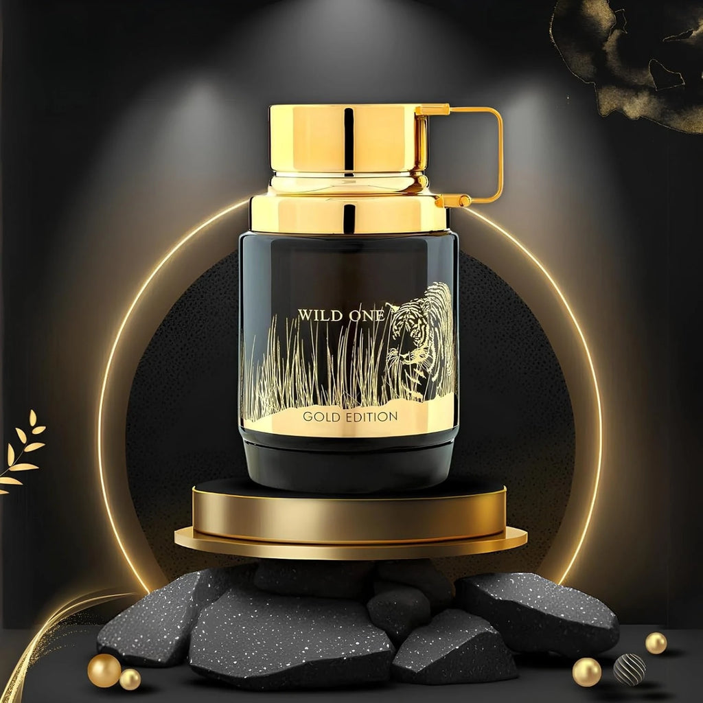 Wild One Gold Edition Eau De Parfum 100ml for Men Oriental Woody Cologne Oud Sandalwood Vanilla Long Lasting Signature Appeal