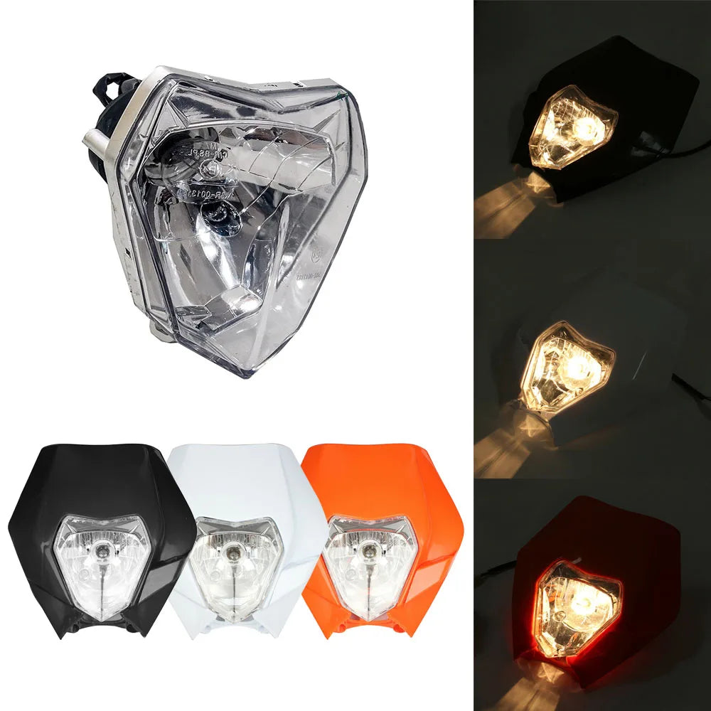 Motorcycle Headlight Head Lamp Head Light LED Headlamp Fairing Universal For Dirt Bike Motocross Enduro Supermoto