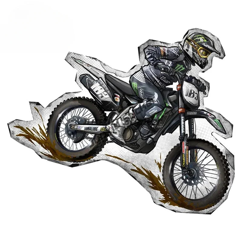 Motocross Vinyl Wall Decal Motorcycle Autobike Wall Art Home Decals Living Room Decoration Dirt Bike Sport