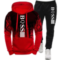 Men's Hoodies for Men Clothing Splash Ink Sweatshirt Suit Man Tracksuit Pant Sets New in Hoodies & Sweatshirts Sports Suits Set