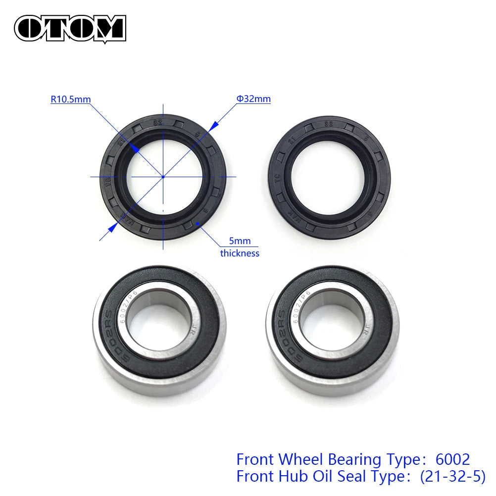 OTOM Motorcycle Front Rear Wheel Hub Oil Seal Bearing Set For HONDA CRF CRF150R CRF150RB CRF250RL Dirt Pit Bike Motocross Parts
