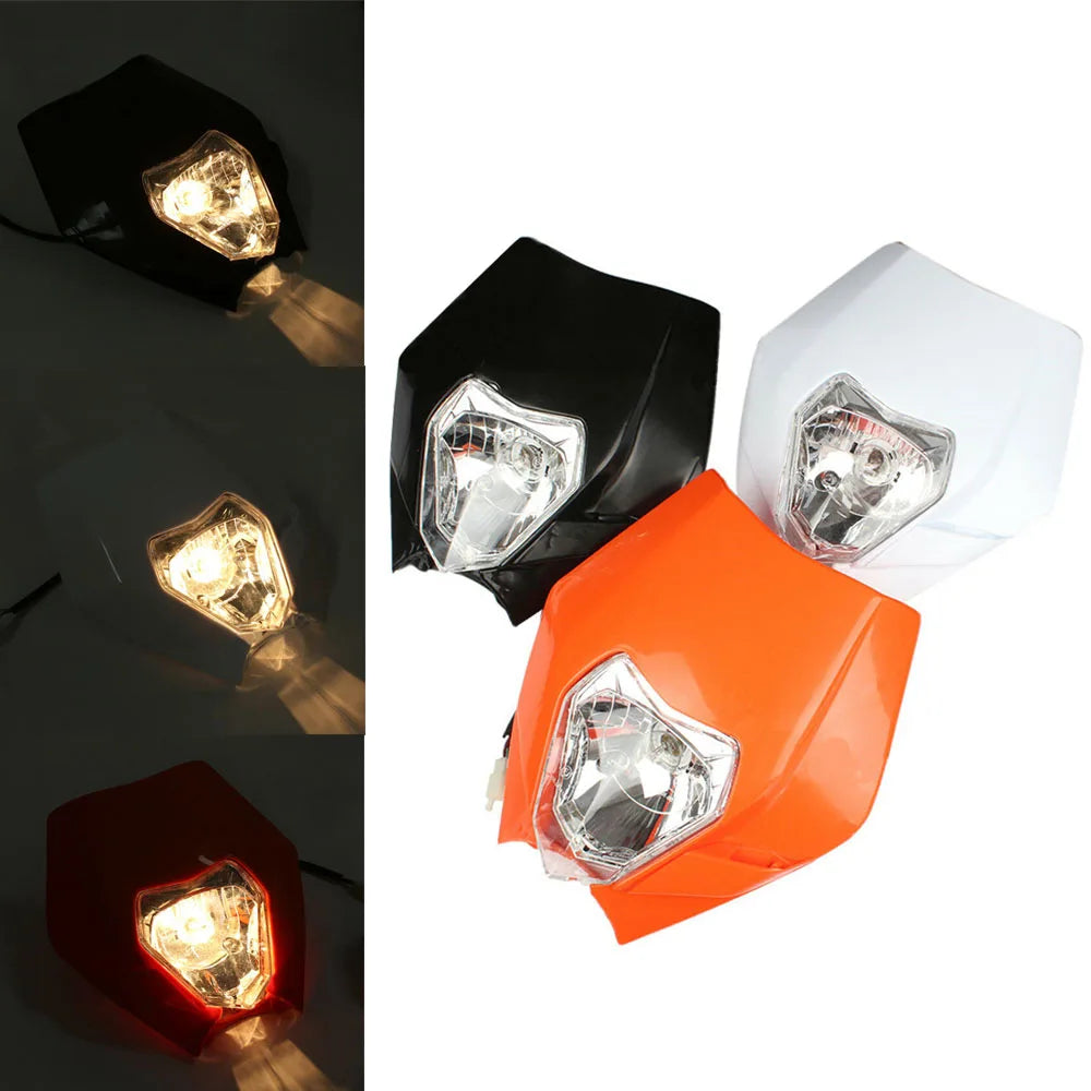 Motorcycle Headlight Head Lamp Head Light LED Headlamp Fairing Universal For Dirt Bike Motocross Enduro Supermoto