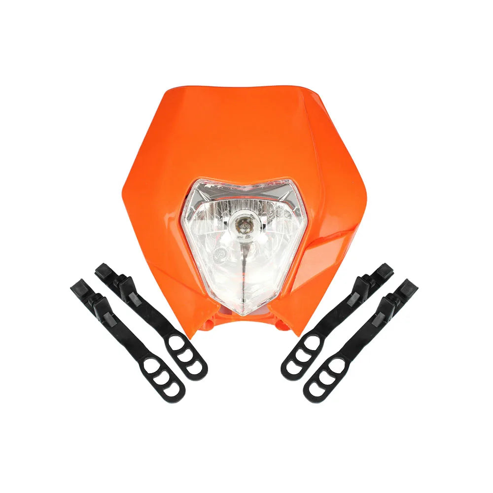 Motorcycle Headlight Head Lamp Head Light LED Headlamp Fairing Universal For Dirt Bike Motocross Enduro Supermoto