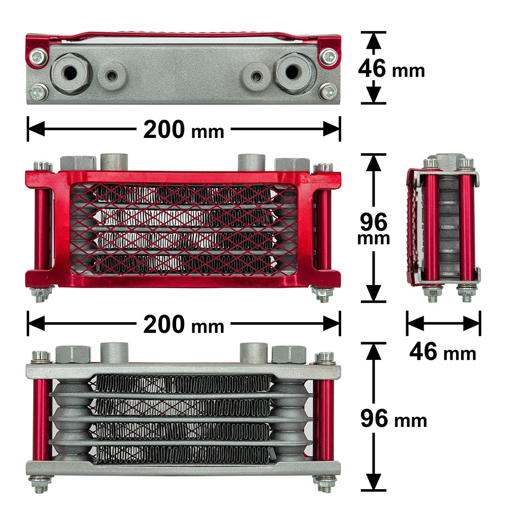 Horizontal Engine Dirt Pit 50cc 70cc 90cc 110cc 125cc 140cc Monkey Bike ATV Motorcycle Oil Cooling Cooler Radiator