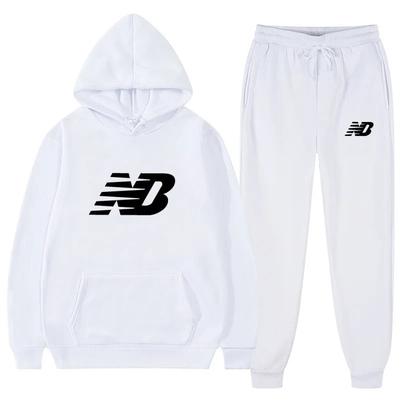 Men's 2026 Spring Hoodie Set, Fashionable Pants, Casual Jogging Wear, Sportswear, Two Piece Sweatshirt