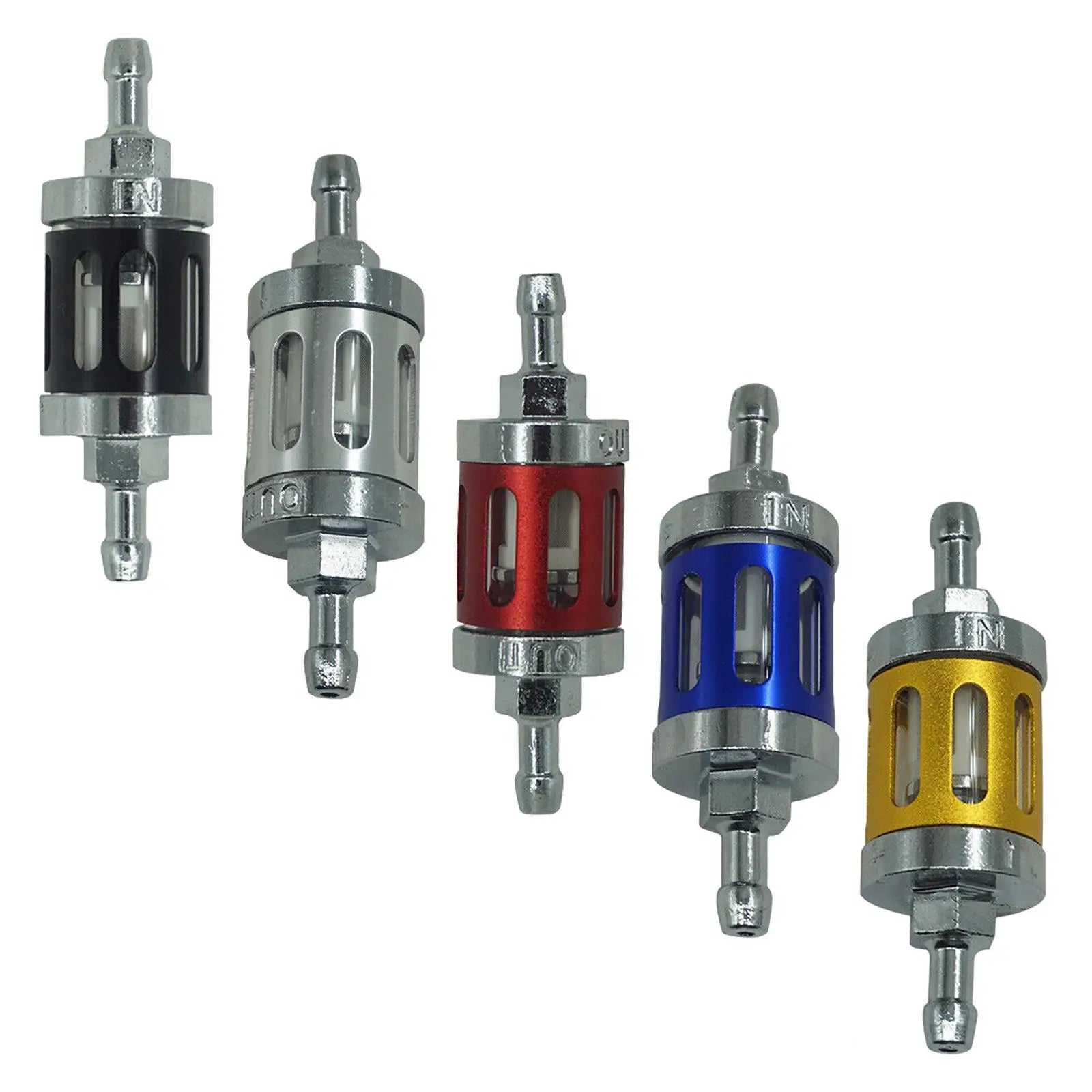 Universal Motorcycle Petrol Oil Fuel Filter Good Filtering Effect Reusable for ATV Dirt Pit Off Road Bike Motocross CNC Aluminum