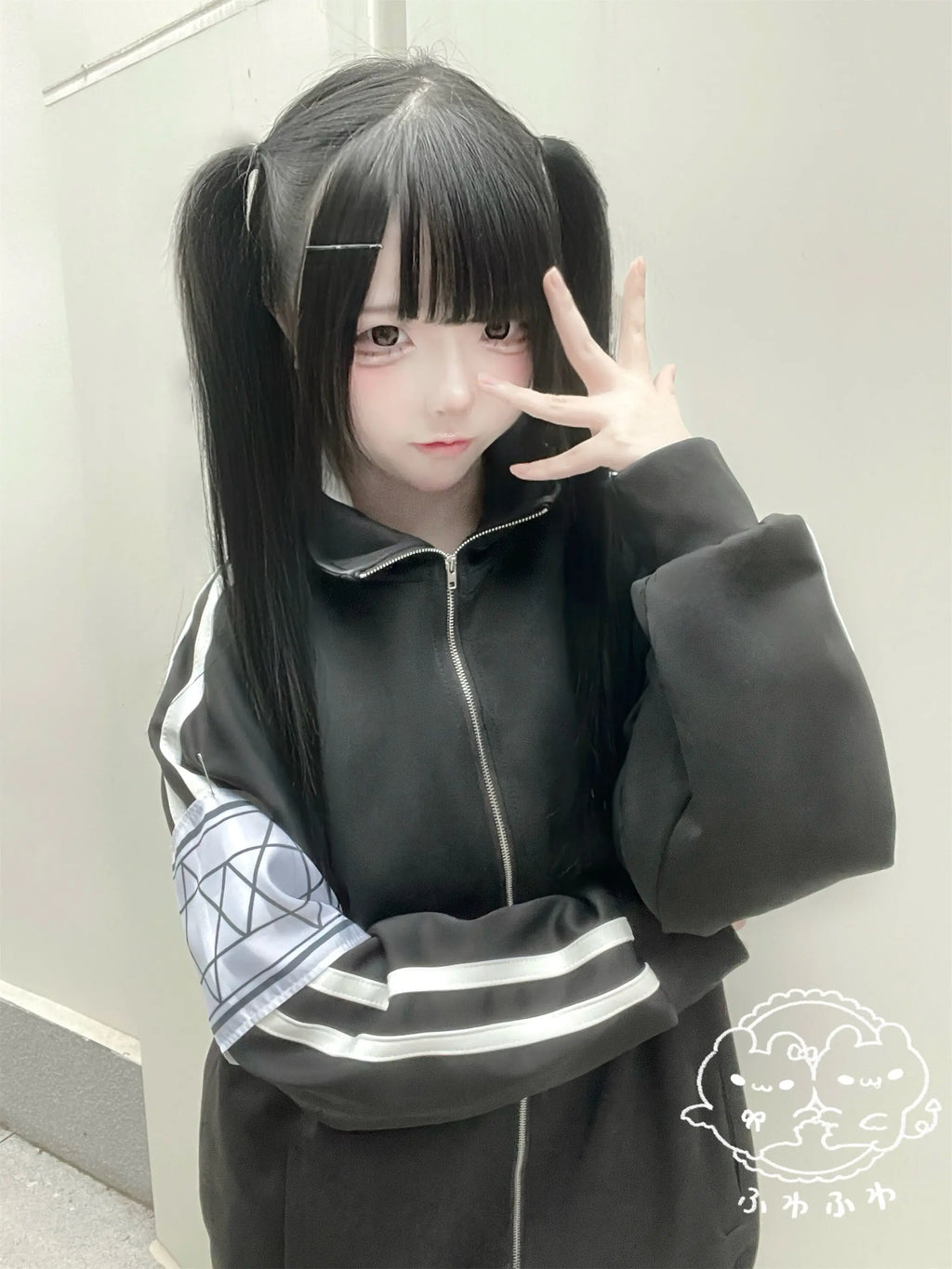 Japanese Students Daily Leisure Loose Sports Jacket Trousers Women's Subculture Y2k Black and White Sweet Spring Sweet Suit