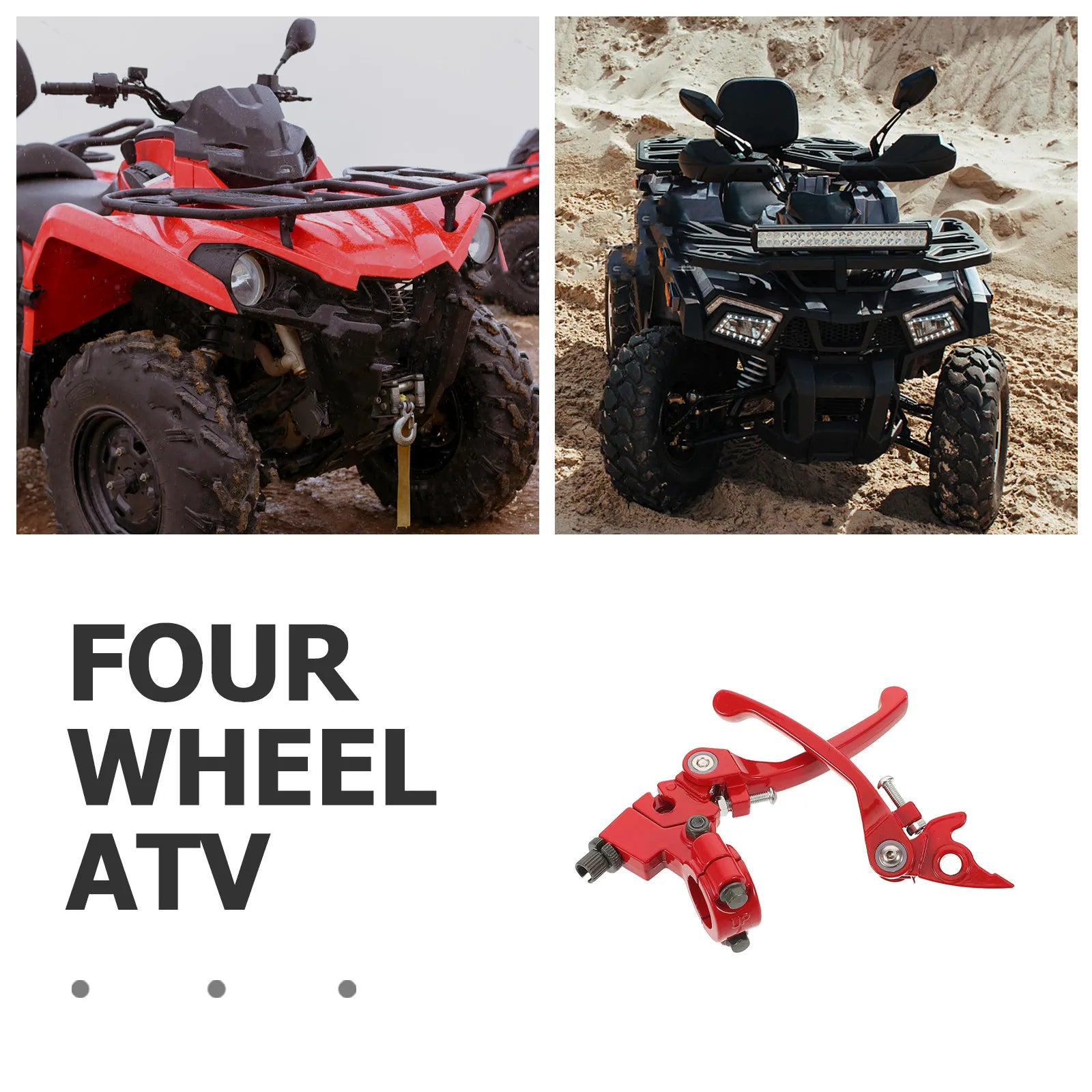 2pcs Pit Bike Brake Lever 7/8" Handlebar Clutch Brake Handle Spring Loaded For Mini Motorcycle Atv Off-Road Dirt Bikes