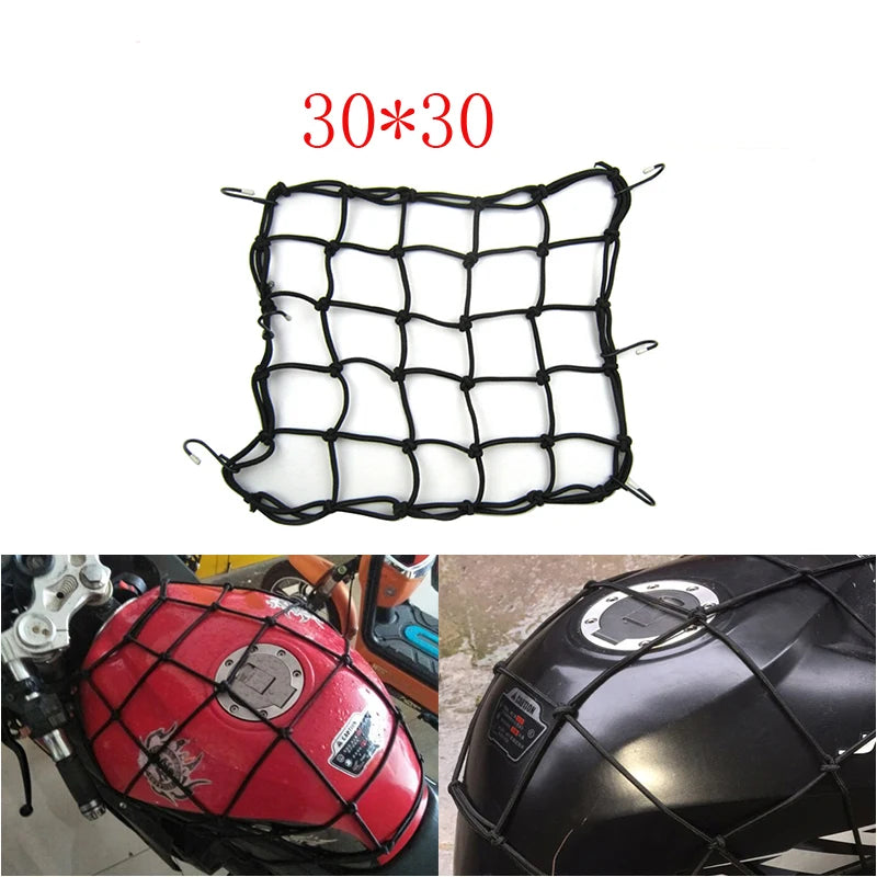 Motorcycle Luggage Net Motorbike Fuel Tank Mesh Motocross Elastic Net Bag Bag Dirt Bike Bicycle Moto Network Rope for Lashing