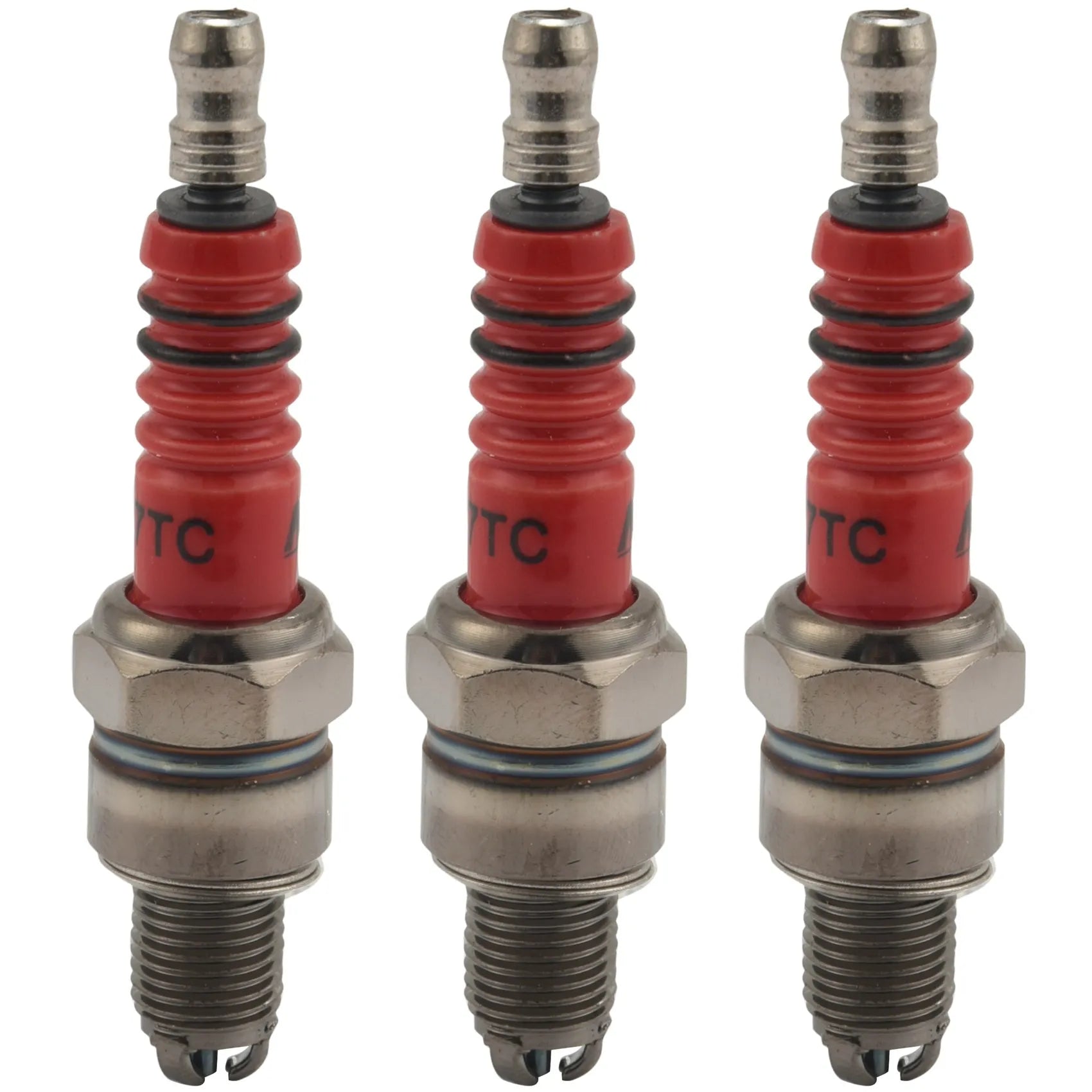 3Pcs A7TC, Triple Electrode For GY6 50 Cc 70Cc 90 Cc 110Cc 125 Cc 150Cc ATV Dirt Bikes Scooters & Kazuma Roketa Sunl Taotao Baja
