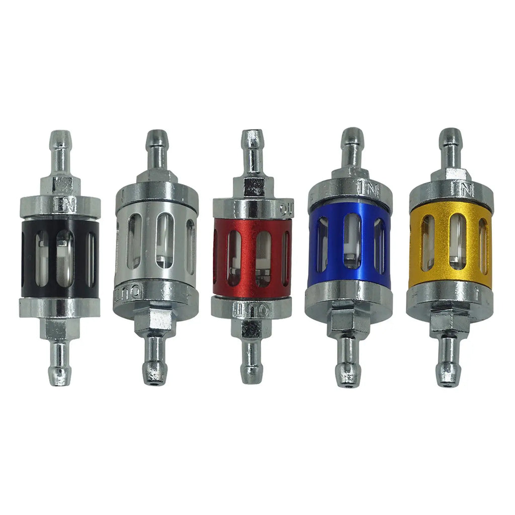 Universal Motorcycle Petrol Oil Fuel Filter Good Filtering Effect Reusable for ATV Dirt Pit Off Road Bike Motocross CNC Aluminum