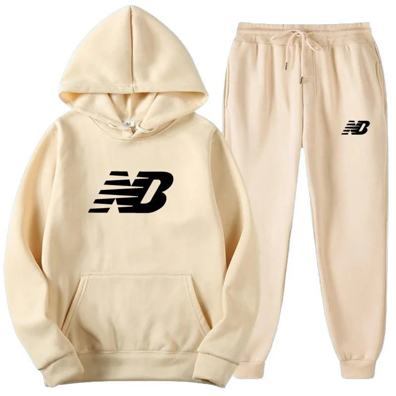 Men's 2026 Spring Hoodie Set, Fashionable Pants, Casual Jogging Wear, Sportswear, Two Piece Sweatshirt