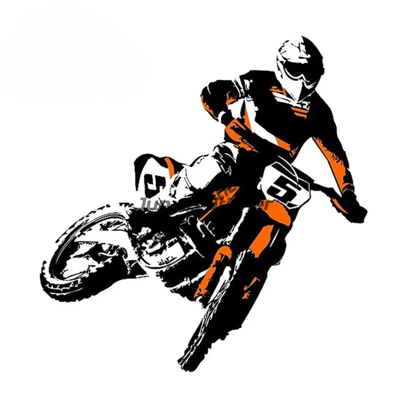 Motocross Vinyl Wall Decal Motorcycle Autobike Wall Art Home Decals Living Room Decoration Dirt Bike Sport