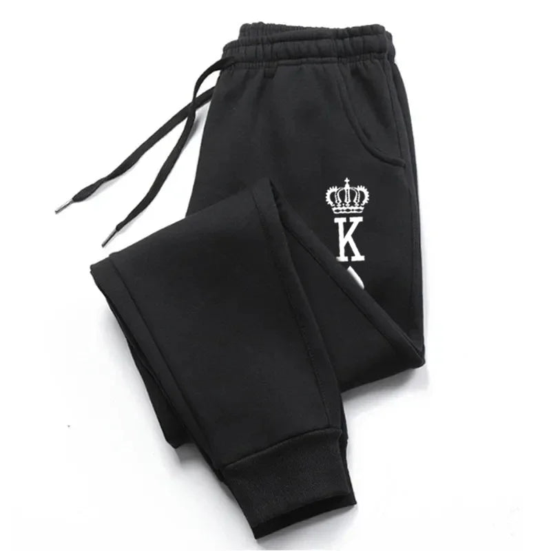King Printing Mens Sweatpants Fashion Casual Pants Outdoors Sports Jogging Man Trousers Daily Running Pants Fitness Sportswear