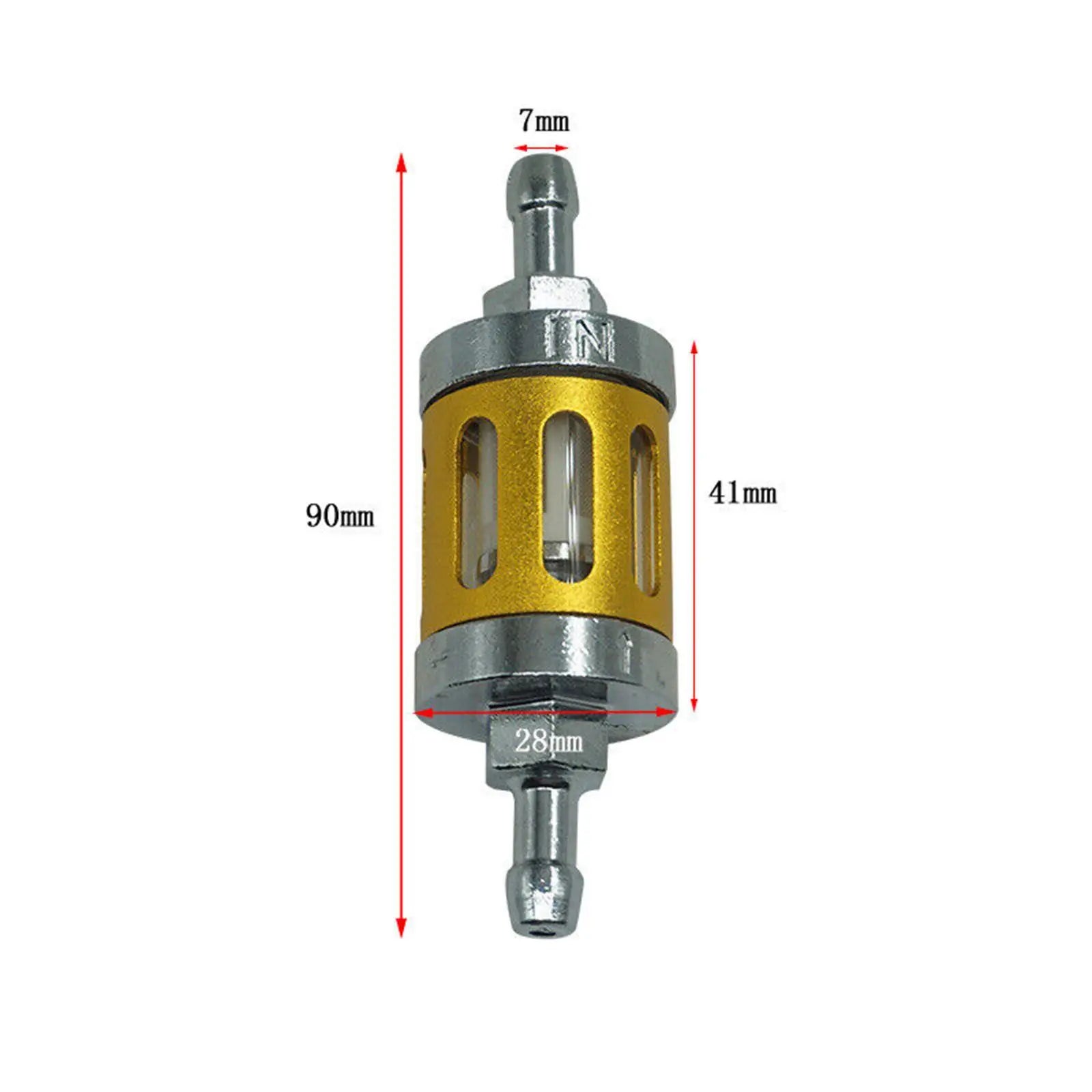 Universal Motorcycle Petrol Oil Fuel Filter Good Filtering Effect Reusable for ATV Dirt Pit Off Road Bike Motocross CNC Aluminum