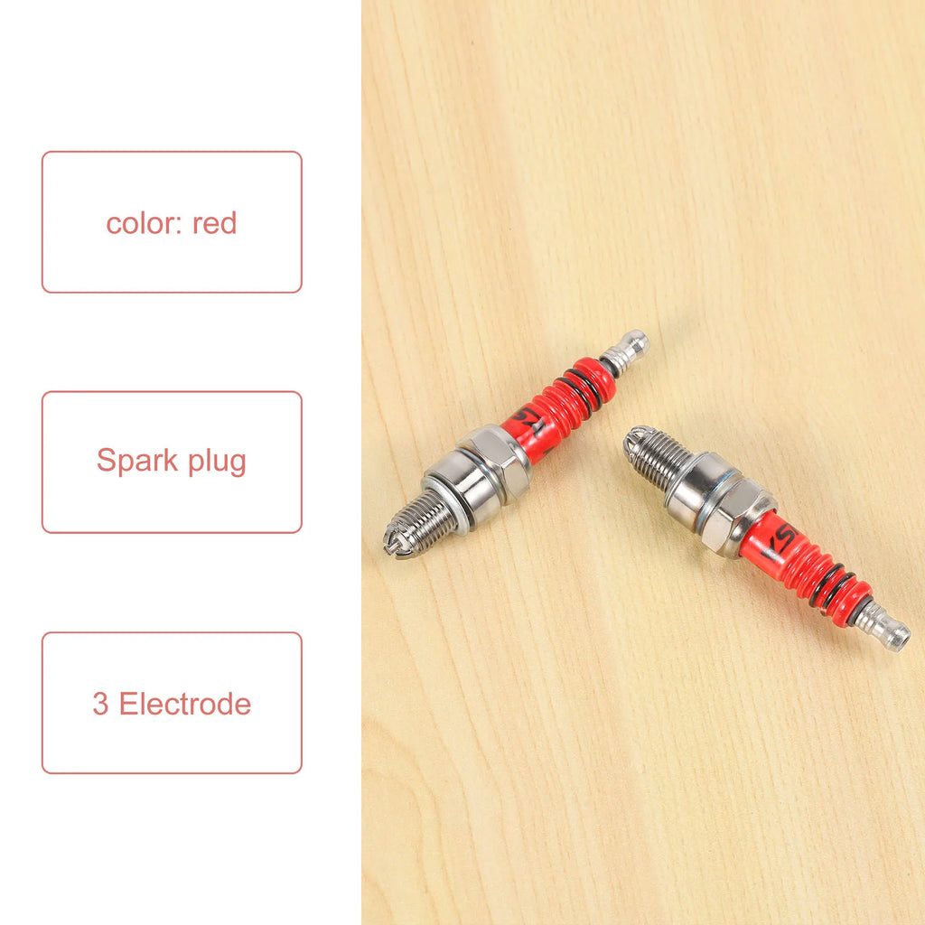 Pack Of 2 Racing 3 Electrode Spark Plug A7tc For 50Cc 110Cc 125Cc 150Cc Atv Scooter Dirt Bike Go Kart-L94A