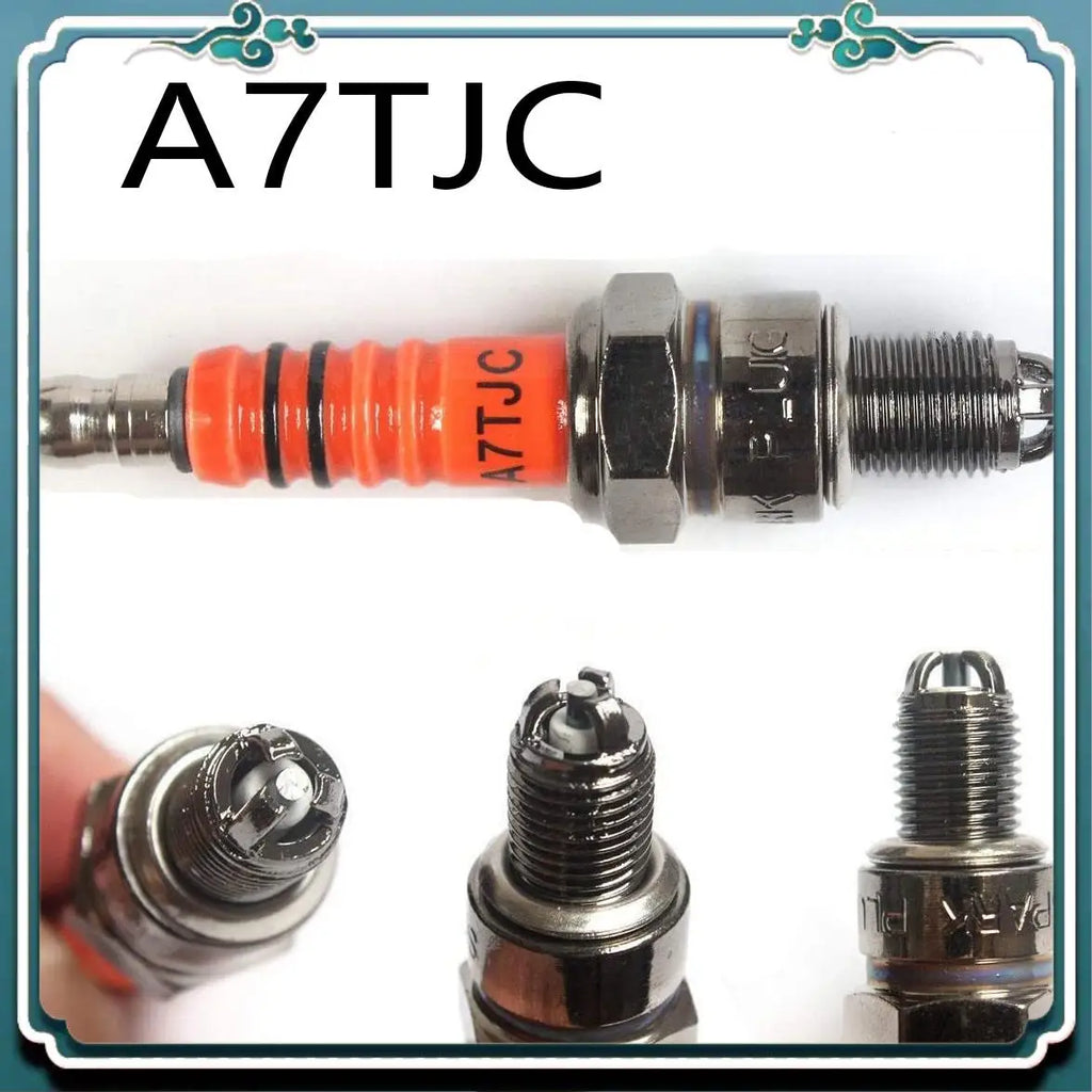 Premium Motorcycle Spark Plug A7TJC Modification GY6 50Cc 70Cc 90Cc 110Cc 125Cc ATV Dirtbike 50 125 150Cc 3 Electrode Spark Plug