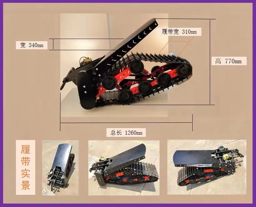 250cc Adult-Used Off-Road Motorcycles Big Size Brushless Snowmobile & Dirt Bike with Rubber Tracks for Snow & Dirt Riding