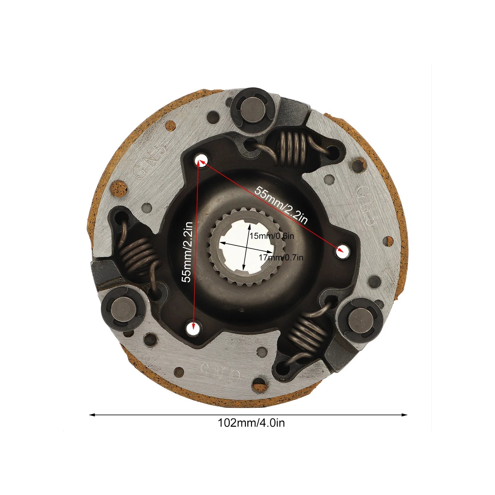 50cc-110cc ATV Automatic Clutch With Lid 17mm Engine Start Clutch Assembly For Chinese 50cc to 110cc Dirt Bike Go Kart