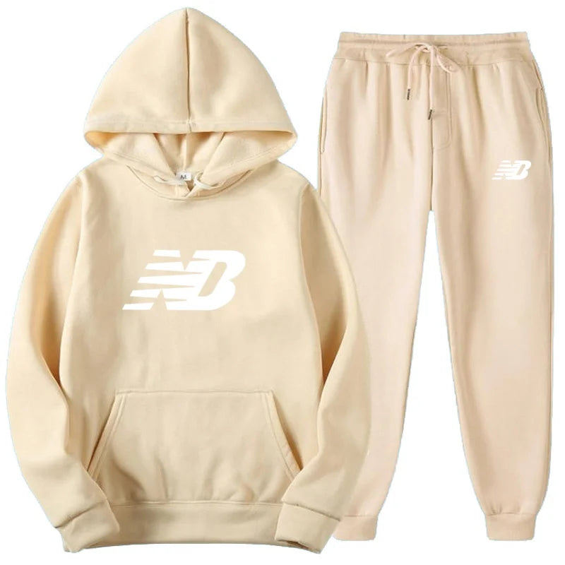 Men's 2026 Spring Hoodie Set, Fashionable Pants, Casual Jogging Wear, Sportswear, Two Piece Sweatshirt
